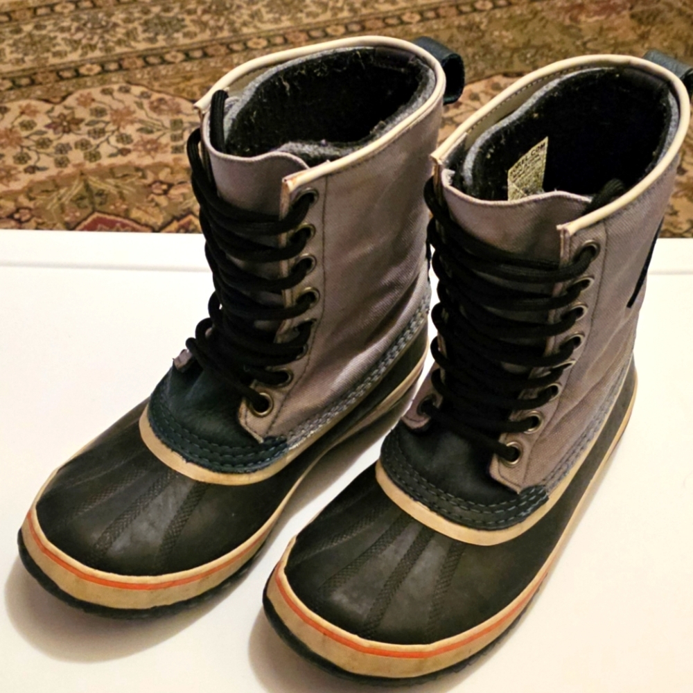 Sorel 1964 Premium Woman's Insulated Pac Snow Boots ~ Stone Blue- Green- Black